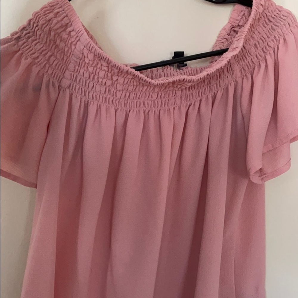 Pink Off-the-Shoulders Top